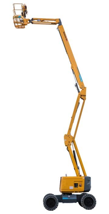 Self-powered articulated boom lifts
